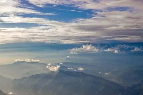 Aerial view of dramatic mountains Stock Photos