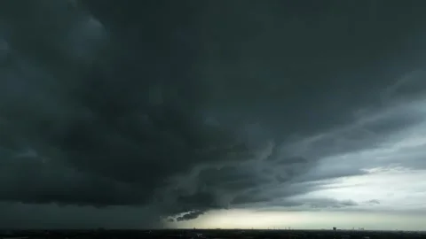 Aerial view of dramatic storm clouds Stock Footage 342100132