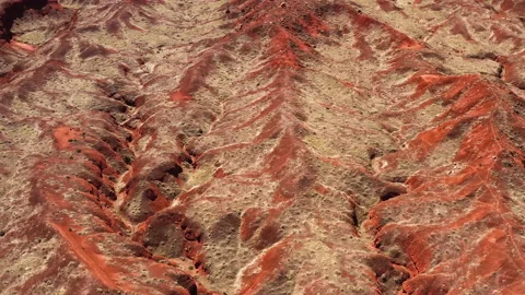 Aerial view of dramatic terrain in Utah 4k Stock Footage 171286058