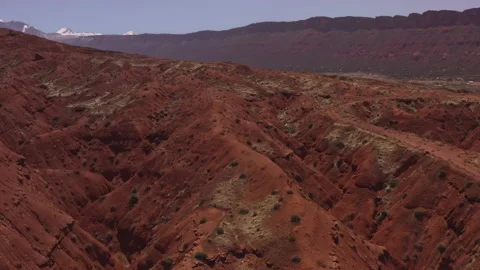 Aerial view of dramatic terrain in Utah 4k Stock Footage 171286146