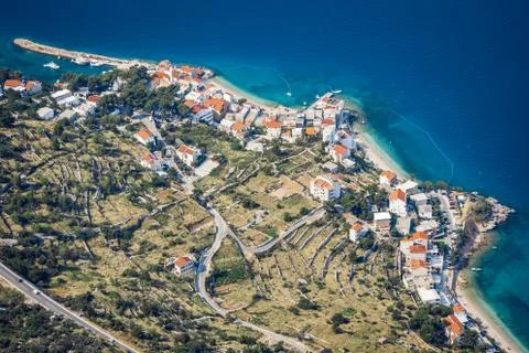 Aerial view of Drasnice Stock Photos