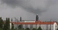 Aerial View Dresden Skyline Residence Building House Rainy Day Establishing Shot 4k or 4k+ Resolution