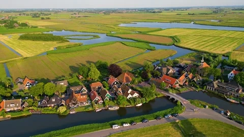 Aerial View on Driehuizen Netherlands Video stock 280297728
