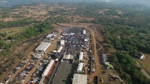 Aerial View of Drift Event at Aamby Valley Air Strip, Lonavala, Maharashtra Vídeos de archivo 339774210