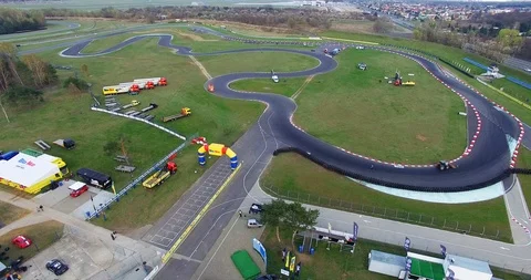 Aerial view of drift track Stock Footage 121803097