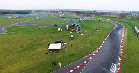 Aerial view of drift track Stock Footage 121805424