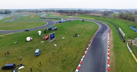 Aerial view of drift track Stock Footage 121805731