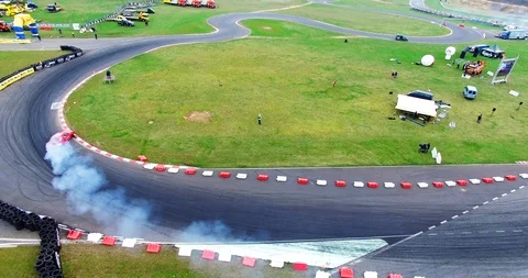 Aerial view of drift track Stock Footage 121805857