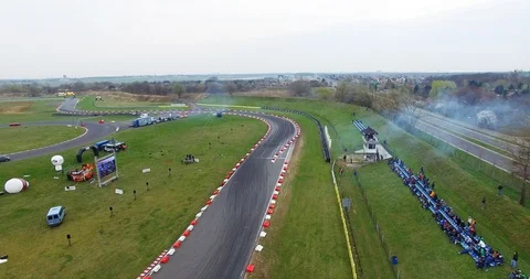 Aerial view of drift track Stock Footage 121806803