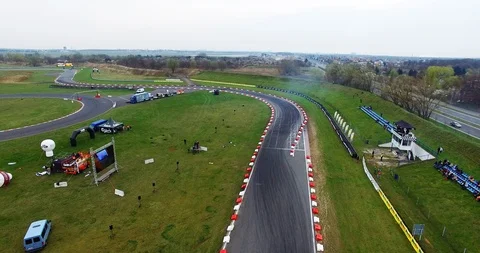 Aerial view of drift track Stock Footage 121807242