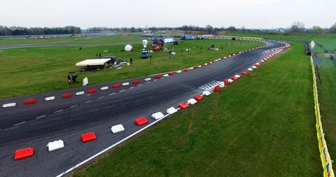 Aerial view of drift track Stock Footage 121809717
