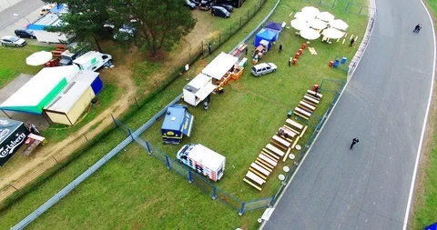 Aerial view of drift track Stock Footage 121811394