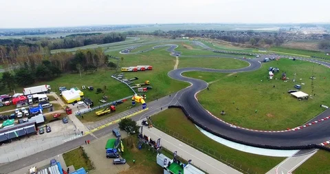 Aerial view of drift track Stock Footage 121811876