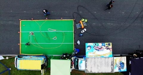 Aerial view of drift track Stock Footage 121812401