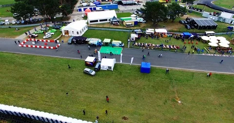Aerial view of drift track Stock Footage 121812635