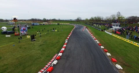 Aerial view of drift track Stock Footage 121814398
