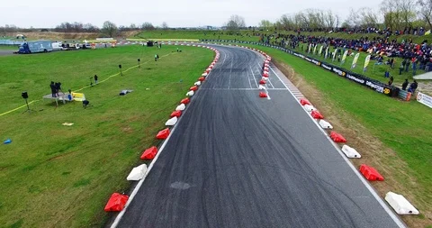 Aerial view of drift track Stock Footage 121815075