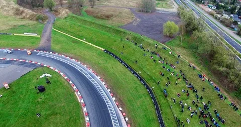 Aerial view of drift track Stock Footage 121816293