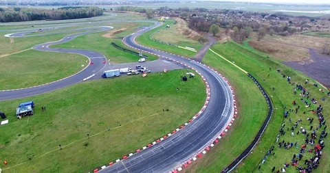 Aerial view of drift track Stock Footage 121816725