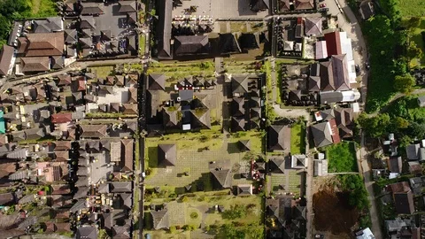 Aerial view by drone 4k camera of Besakih Temple, largest hindu Temple on Bali Video stock 86173018