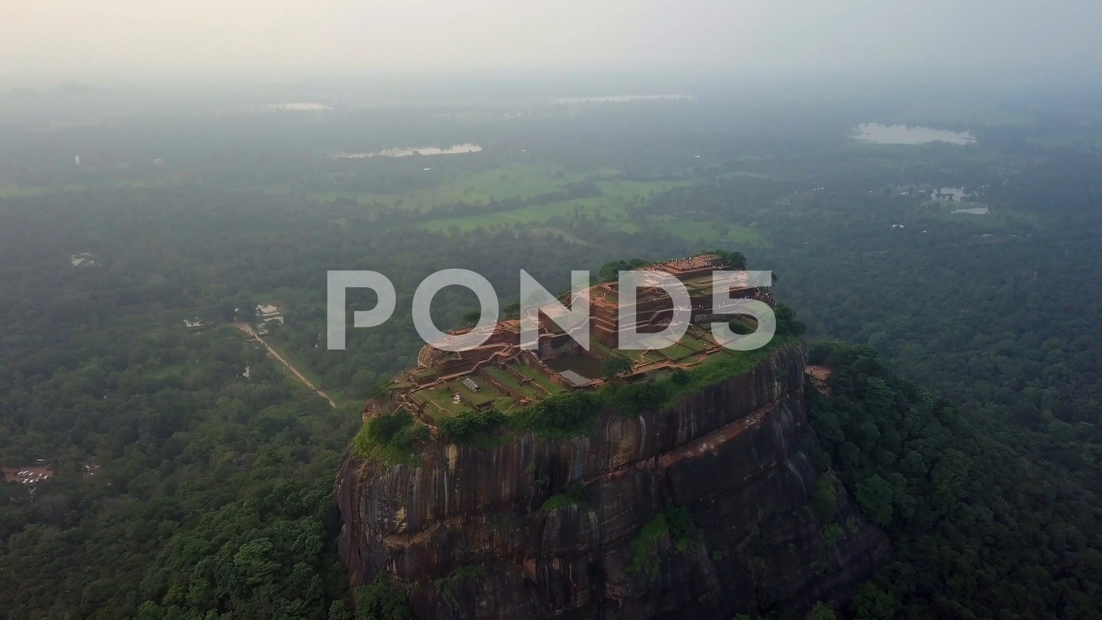 Aerial View drone 4k footage Of Sigiriya... | Stock Video | Pond5