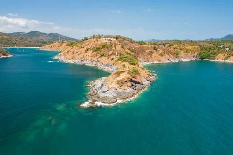 Aerial view from a drone of beautiful beach and coastline of Phuket Stock-Fotos