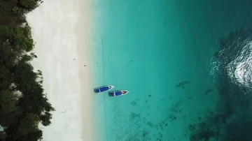 Aerial view from a drone of beautiful Dunkin island on sunny day Stock Footage 85607419