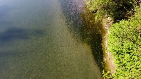 Aerial view with drone on the devil's bridge in a spring day. Borgo a Mozzano Stock Footage 236951851