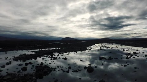 Aerial view with drone in Iceland Stock Footage 68957232