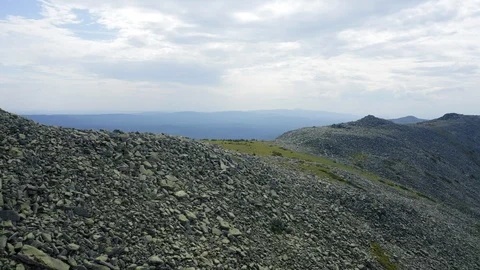 Aerial view. drone moving over the stone slopes Stock Footage 116872841