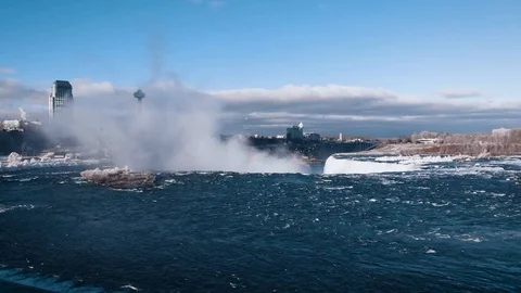 Aerial view from drone at Niagara Falls, Ontario, Canada Stock-Footage 101534331