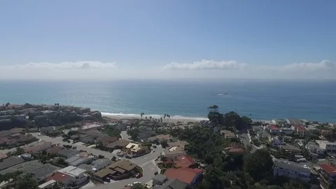 Aerial view from drone of Orange County beach city of San Juan Capistrano. Stock Footage 73720059