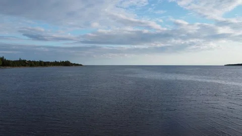 Aerial view drone over beach sea. Beautiful sea waves. Stock Footage 247359644