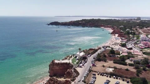 Aerial view drone over beach sea. Stock Footage 253209721