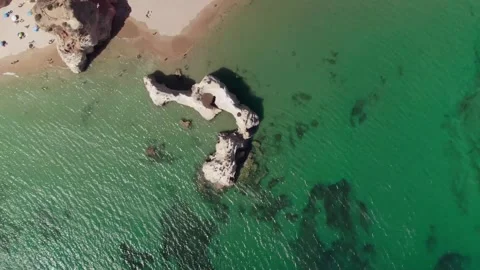 Aerial view drone over beach sea. Stock Footage 253281019