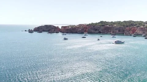 Aerial view drone over beach sea. Stock Footage 253489427