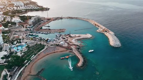Aerial view drone over beach sea. Stock Footage 277398853