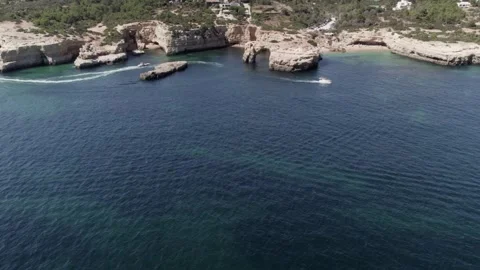 Aerial view drone over beach sea. Stock Footage 299733902