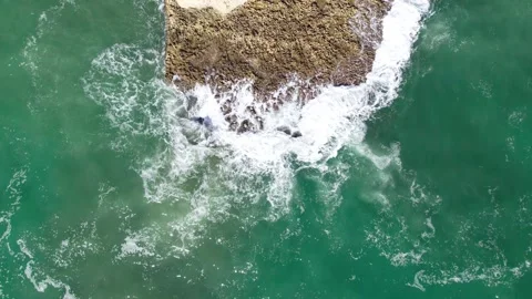 Aerial view drone over beach sea. Stock Footage 299734039