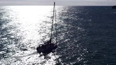 Aerial view drone over beach sea. Stock Footage 299735091