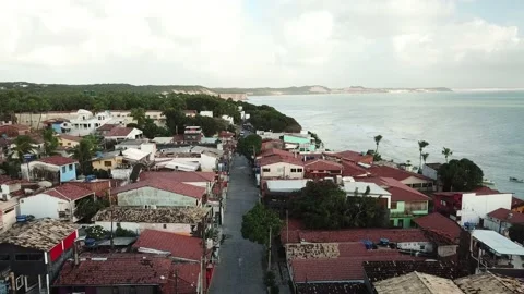 Aerial view by drone of Pipa Beach in Brazil. Stock Footage 146461850