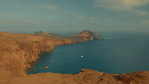 Aerial view from drone on Ponta de Sao de Lorenso. Stock Footage 102457997