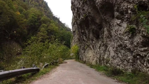 Aerial view from a drone on a road in the mountains. Stock Footage 169653646