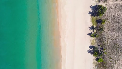 Aerial view of drone. Scene of Beautiful sea waves. Beach sand and amazing sea.  스톡 동영상 172391469