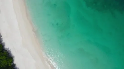 Aerial view of drone. Scene of Beautiful sea waves. Beach sand and amazing sea.  Stock-Footage 172391829