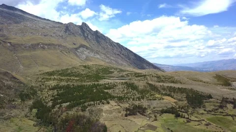 Aerial view of drone taking flight and discovering a heart-shaped lagoon between Stock Footage 164601713