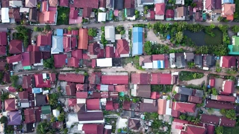 Aerial View by Drone of Vientiane 1  Stock Footage 162000331