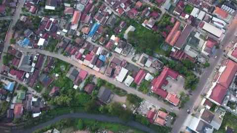 Aerial View by Drone of Vientiane 2  Stock Footage 162000320