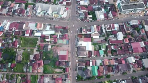 Aerial View by Drone of Vientiane 4  Stock Footage 162000552