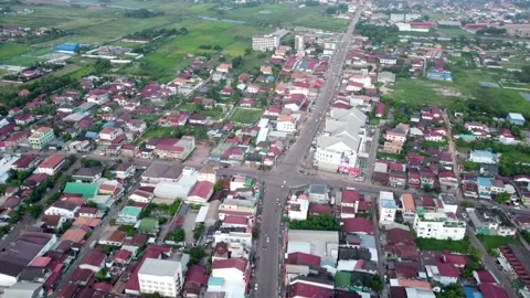 Aerial View by Drone of Vientiane 8 Stock Footage 162000826